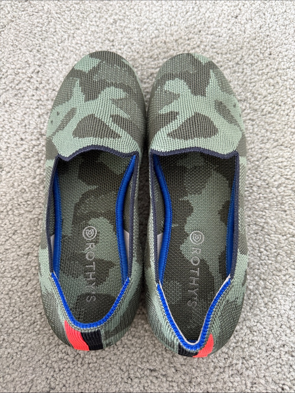 Rothy's Green Camo Daily Loafer - Kids size 4